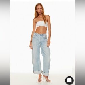 Citizens of Hunanity baggy cuffed crop Ayla jeans size 32